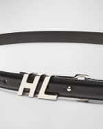 Image 4 of 4: Helmut Lang Leather Logo Belt