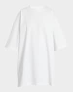 Image 1 of 6: THE ROW Isha Oversized Short-Sleeve Cotton Top