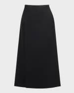 Image 1 of 6: THE ROW Kavi Midi Wrap Skirt