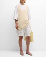 Image 5 of 6: THE ROW Stanton Wide-Leg Bermuda Pull-On Shorts