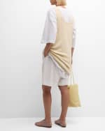 Image 3 of 6: THE ROW Stanton Wide-Leg Bermuda Pull-On Shorts