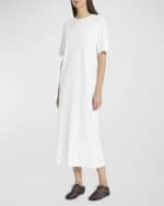 Image 5 of 6: THE ROW Gitu Short-Sleeve Maxi T-Shirt Dress