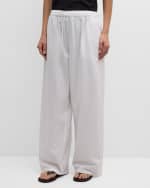 Image 2 of 6: THE ROW Hubert Drawstring Tuxedo Stripe Pants
