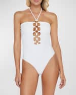 Image 1 of 2: PQ Swim Ring Link One-Piece Swimsuit