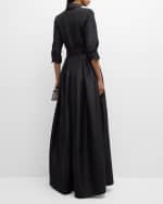 Image 4 of 6: SIMKHAI Julip Pleated 3/4-Sleeve Shirt Gown
