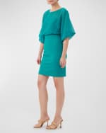 Image 3 of 3: Trina Turk Bella Vita Blouson Bodycon Mini Dress
