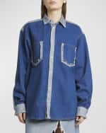 Image 3 of 7: Marni Bi-Color Denim Oversized Collared Shirt