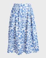 Image 1 of 6: Marni Floral Print Midi Skirt