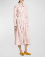 Image 2 of 8: Marni Lattice-Print Long-Sleeve Button-Down Shirt