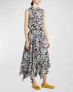 Image 2 of 7: Marni Floral Print Top With Hand-Stitched Logo Embroidery