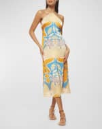 Image 3 of 4: MISA Los Angeles Ashanti Halter Midi Slip Dress