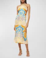 Image 1 of 4: MISA Los Angeles Ashanti Halter Midi Slip Dress