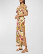 Image 3 of 3: MISA Los Angeles Lalita Low-Back Floral Cotton Maxi Dress