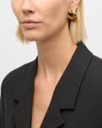 Image 2 of 5: Bottega Veneta 18k Curved Earrings