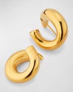 Image 4 of 5: Bottega Veneta 18k Curved Earrings