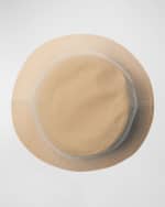 Image 3 of 5: Burberry Kid's Check-Lined Reversible Bucket Hat, Size S-M