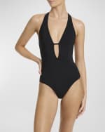 Image 1 of 5: JETS Australia Strappy Plunge One-Piece Swimsuit