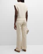 Image 5 of 6: Derek Lam 10 Crosby Koren Cuffed Straight-Leg Jeans