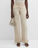Image 3 of 6: Derek Lam 10 Crosby Koren Cuffed Straight-Leg Jeans