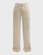 Image 1 of 6: Derek Lam 10 Crosby Koren Cuffed Straight-Leg Jeans