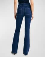 Image 3 of 5: Derek Lam 10 Crosby Barlow Pocket Front Flare Jeans