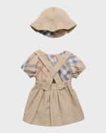 Image 2 of 5: Burberry Girl's Sofia Check-Print Three-Piece Set, Size 3M-12M