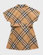 Image 2 of 3: Burberry Girl's Giuletta Check-Print Shirt Dress, Size 6M-2