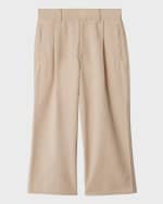Image 1 of 2: Burberry Boy's Carven Twill Trousers, Size 6M-2