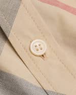 Image 3 of 3: Burberry Boy's Owen Check-Print Button Down Shirt, Size 6M-2