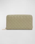 Image 1 of 5: Bottega Veneta Zip Leather Continental Wallet