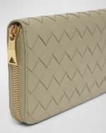 Image 5 of 5: Bottega Veneta Zip Leather Continental Wallet