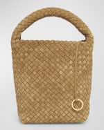 Image 1 of 6: Bottega Veneta Cabat Suede Cashmere Bucket Bag