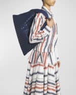 Image 3 of 6: Bottega Veneta Large Hop Denim Hobo Bag