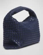 Image 4 of 6: Bottega Veneta Large Hop Denim Hobo Bag