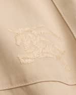 Image 3 of 3: Burberry Girl's Orla Wide Leg EKD Embroidered Pants, Size 3-14