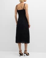 Image 4 of 6: Rickie Freeman for Teri Jon Square-Neck Crochet Lace Midi Dress