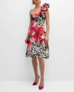 Image 5 of 6: Rickie Freeman for Teri Jon Sleeveless Floral-Print Dress