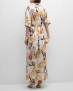 Image 3 of 6: Ungaro Winny Shell-Print Maxi Dress