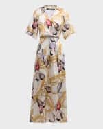 Image 1 of 6: Ungaro Winny Shell-Print Maxi Dress