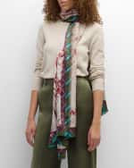 Image 2 of 3: Pierre-Louis Mascia Pallino Mixed Patterned Silk Scarf