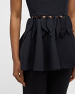 Image 5 of 6: Jonathan Cohen Strapless Tie Peplum Bustier Top
