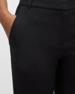 Image 5 of 5: Jonathan Cohen Mid-Rise Flared Woll-Silk Pants