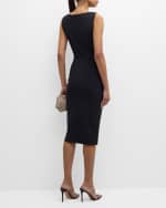 Image 4 of 6: Chiara Boni La Petite Robe Ruffle Bateau-Neck Bodycon Dress