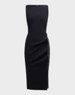 Image 1 of 6: Chiara Boni La Petite Robe Ruffle Bateau-Neck Bodycon Dress