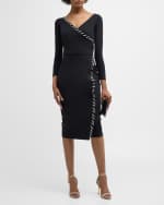 Image 2 of 6: Chiara Boni La Petite Robe Lace-Up Bodycon Midi Dress