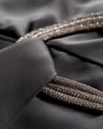 Image 4 of 4: Theia Cressida Rhinestone-Trim Halter Column Gown