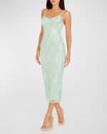 Image 3 of 3: Dress the Population Black Label Donna Sequin Sweetheart Bodycon Midi Dress