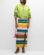 Image 4 of 5: Ulla Johnson Alessa Cotton Long-Sleeve Bomber Jacket