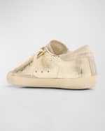 Image 3 of 6: Golden Goose Super Star Croc-Printed Metallic Leather Sneakers