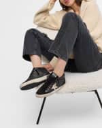 Image 2 of 6: Golden Goose Mid Star Glitter Wave Leather Sneakers